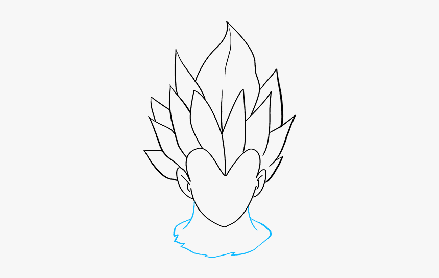 How To Draw Vegeta From Dragon Ball - Vegeta Drawing, HD Png Download, Free Download