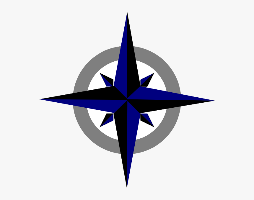 Bluegrey Compass Rose Clip Art - Easy Cool Compass Rose, HD Png Download, Free Download