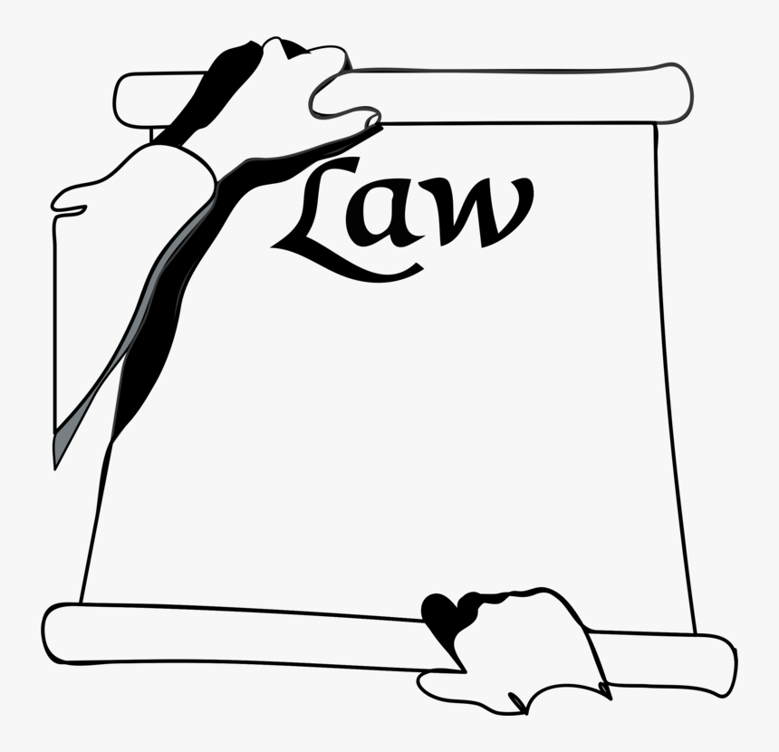 Clip Art Judge Hammer Drawing - Law Clipart Black And White, HD Png Download, Free Download