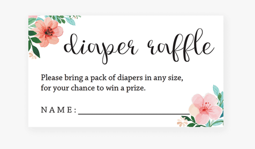 Diaper Transparent Baby Shower - Hibiscus, HD Png Download, Free Download