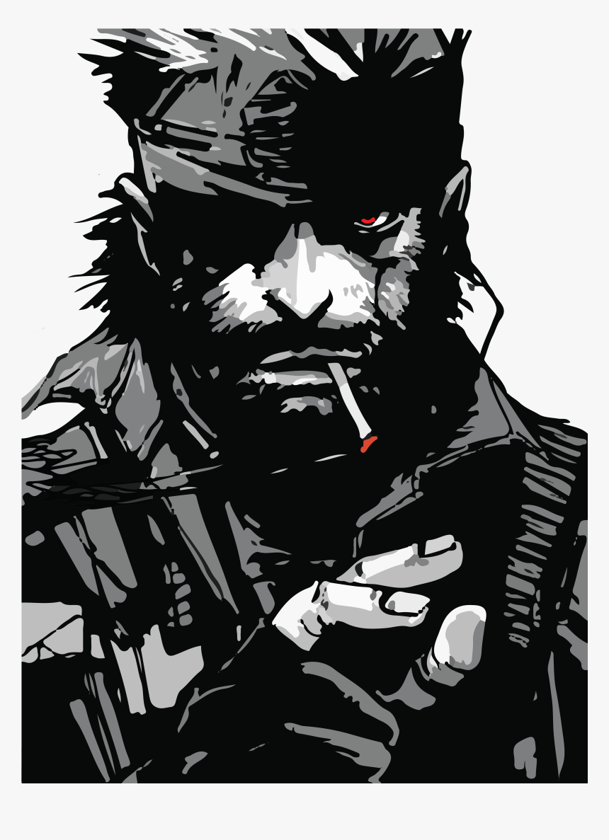 Solid Snake 2 72-01 - Metal Gear Solid Snake Art, HD Png Download, Free Download