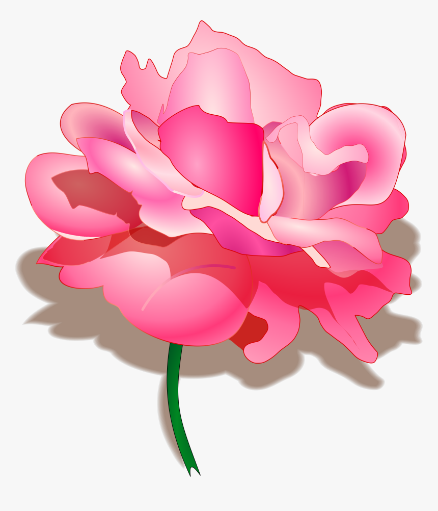 Rose Svg Clip Arts - Open Flower Clipart, HD Png Download, Free Download