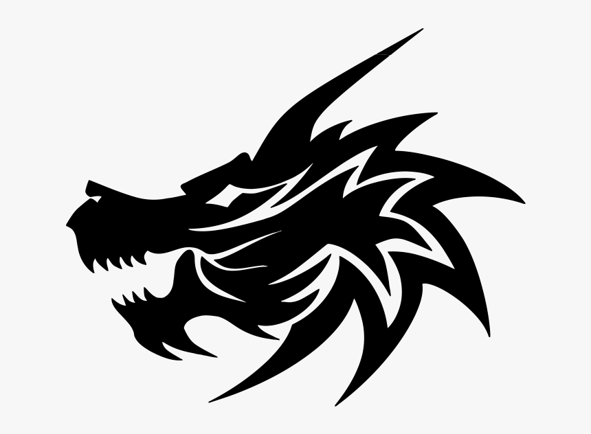 Transparent Tribal Tattoo Png - Easy Dragon Head Drawing, Png Download, Free Download