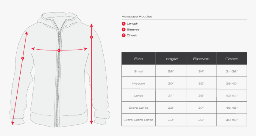 Size Chart Champion Hoodie, HD Png Download, Free Download