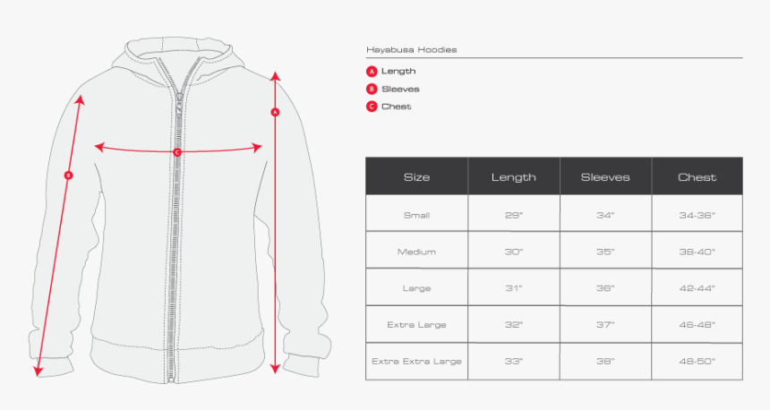 champion hoodie size chart