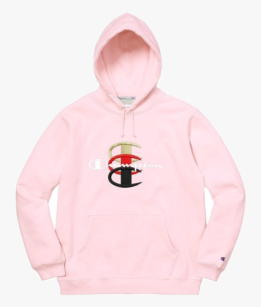 Supreme Champion Stacked C Hoodie Pink, HD Png Download, Free Download