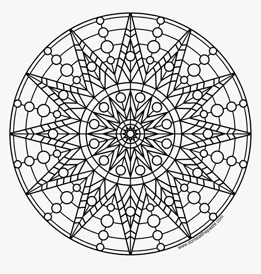 Download Star And Circle Mandala To Print And Color- Available ...