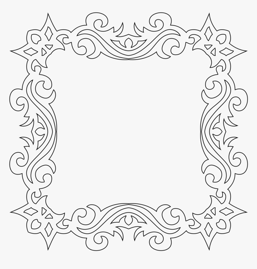 Decorative Square Frame - Decorated Square Png, Transparent Png, Free Download