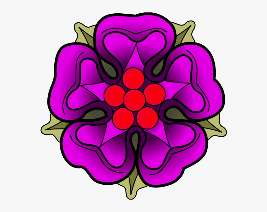 Tudor House Of Spanish Period Wars Roses Clipart - Tudor Rose Easy To Draw, HD Png Download, Free Download