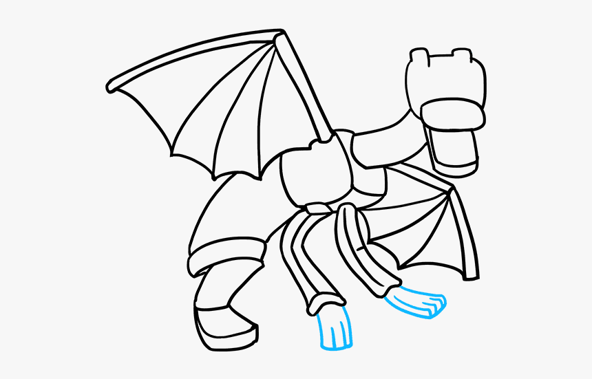 How To Draw Ender Dragon From Minecraft - Minecraft Drawings Ender Dragon, HD Png Download, Free Download