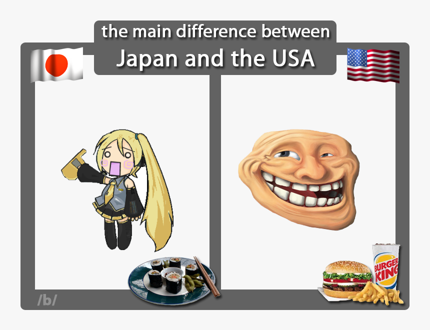 The Main Difference Between Japan And The Usa Usa Germany - Main Difference Between Europe And Japan, HD Png Download, Free Download