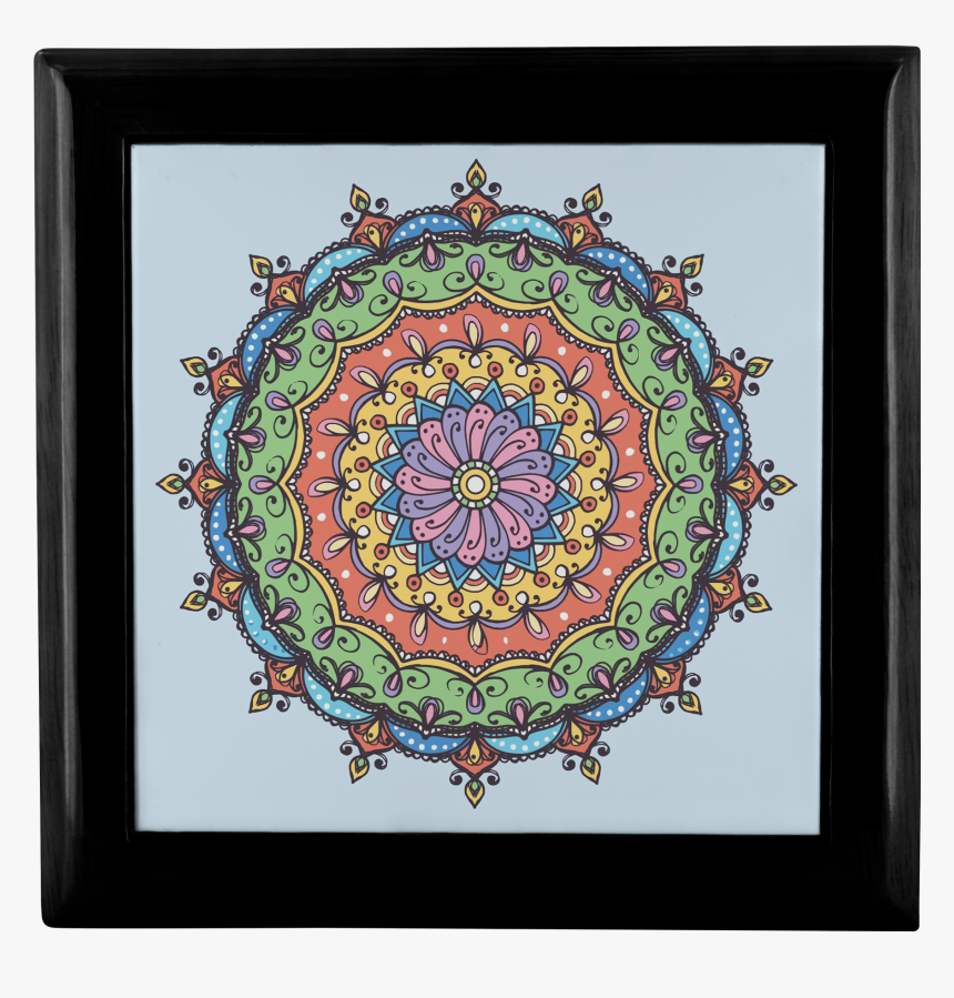 Dasia Mandala Designer Wooden Jewelry Box In 3 Colors - Circle, HD Png Download, Free Download