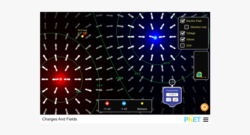 Charges And Fields Phet, HD Png Download, Free Download