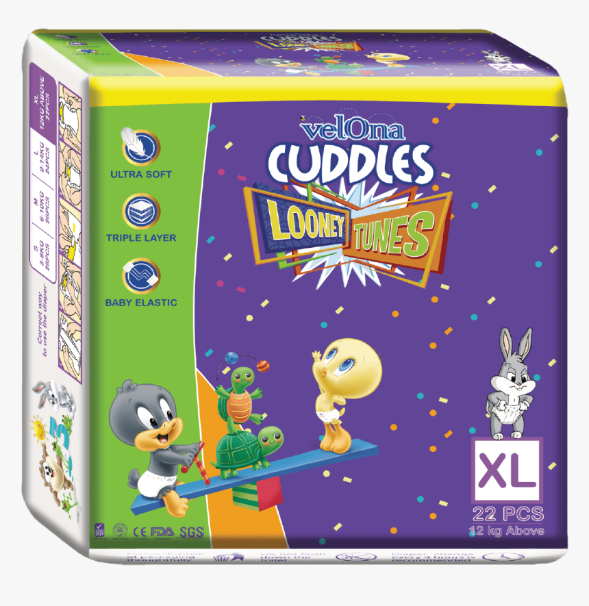 Case Of Size Disposable Diapers With Cartoon Characters, HD Png Download, Free Download