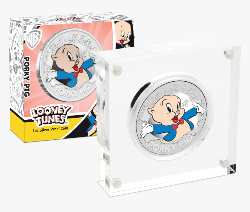 Silver Numis Looney Tunes Porky Pig 2019 1 Oz - Looney Tunes 2019, HD Png Download, Free Download