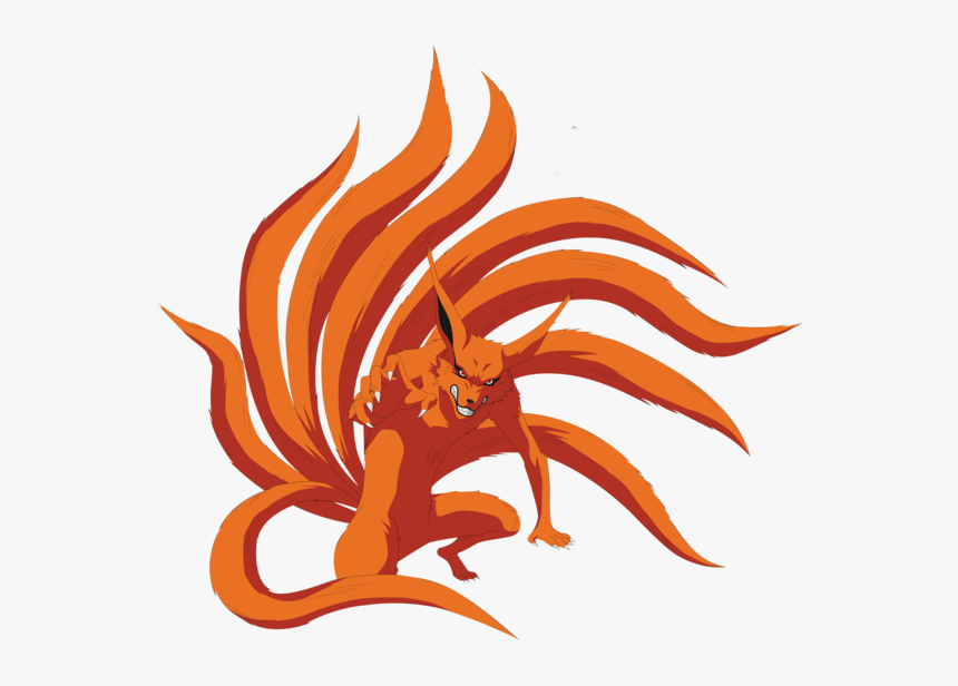 Naruto Nine Tails Png - Zorro De 9 Colas, Transparent Png - kindpng.