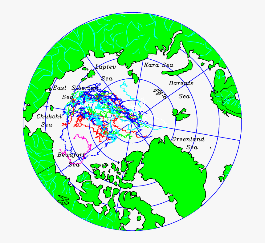 Areal Coverage Of The Central Arctic By Np 2 Np 34 - Map, HD Png Download, Free Download