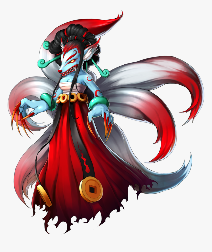 New Monster Nine-tailed Fox Hongryeon - Grand Chase Gumiho, HD Png Download, Free Download