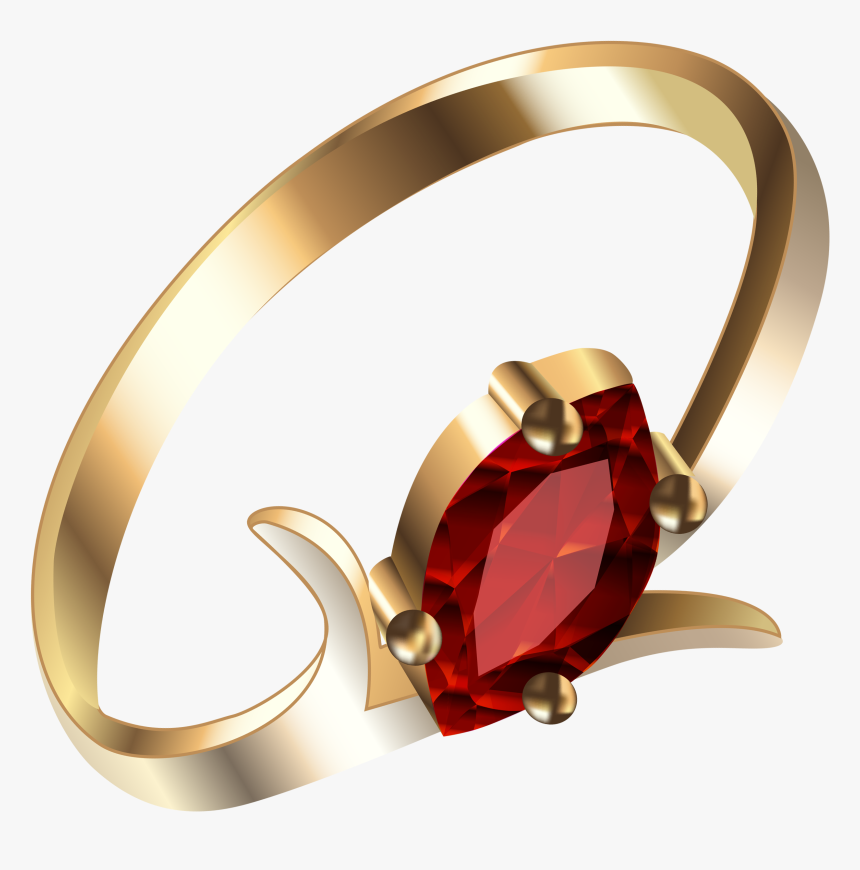 Gold Ring With Ruby Png Clipart - Png Format Jewellery Png Hd, Transparent Png, Free Download