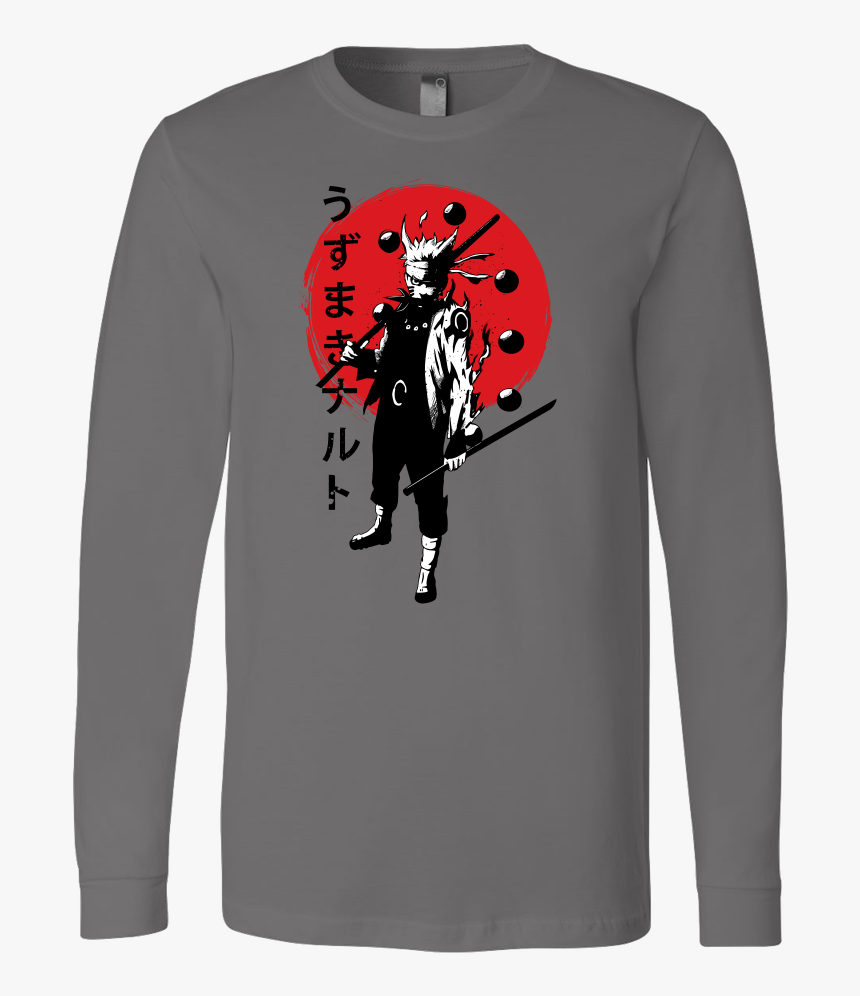 Uzumaki Naruto Nine Tail Fox Form - Long-sleeved T-shirt, HD Png Download, Free Download