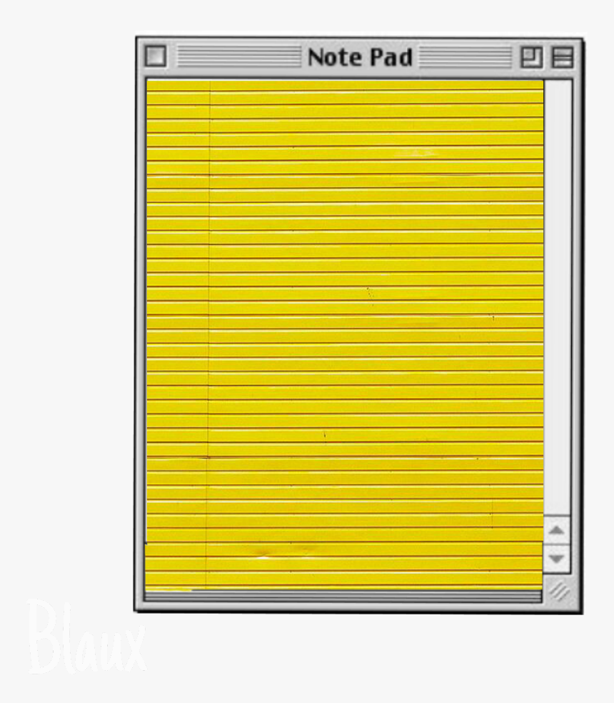Wumblr Notepad Png - Aesthetic Yellow Png Picsart, Transparent Png, Free Download