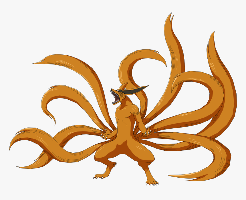 9 - Kurama - Naruto Nine Tails Transparent, HD Png Download - kindpng.