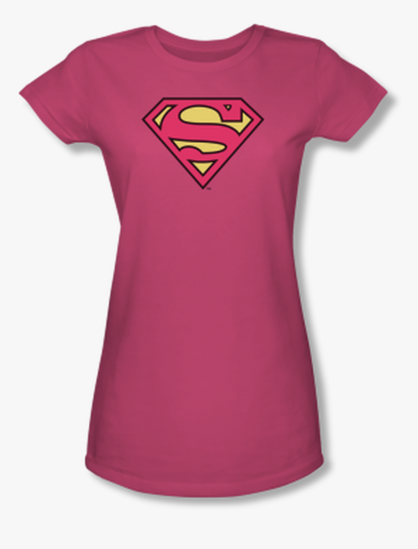 Adult Pink Shield Supergirl Tshirt - T-shirt, HD Png Download, Free Download