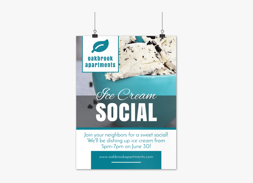 Ice Cream Social Poster Template Preview - Poster, HD Png Download, Free Download