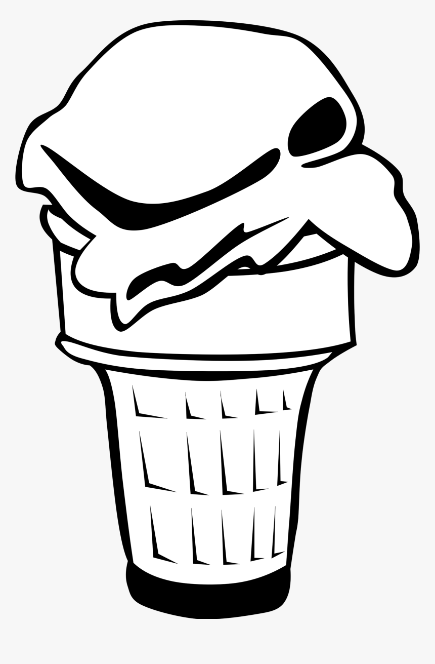 Ice Cream Social Clip Art - Ice Cream Clipart Black And White, HD Png Download, Free Download