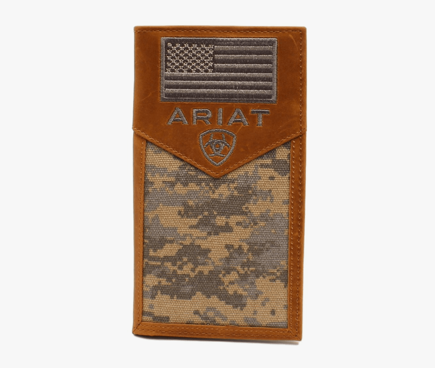 Ariat® Brown Leather Usa Flag Patch Digital Camo Rodeo - Handkerchief, HD Png Download, Free Download