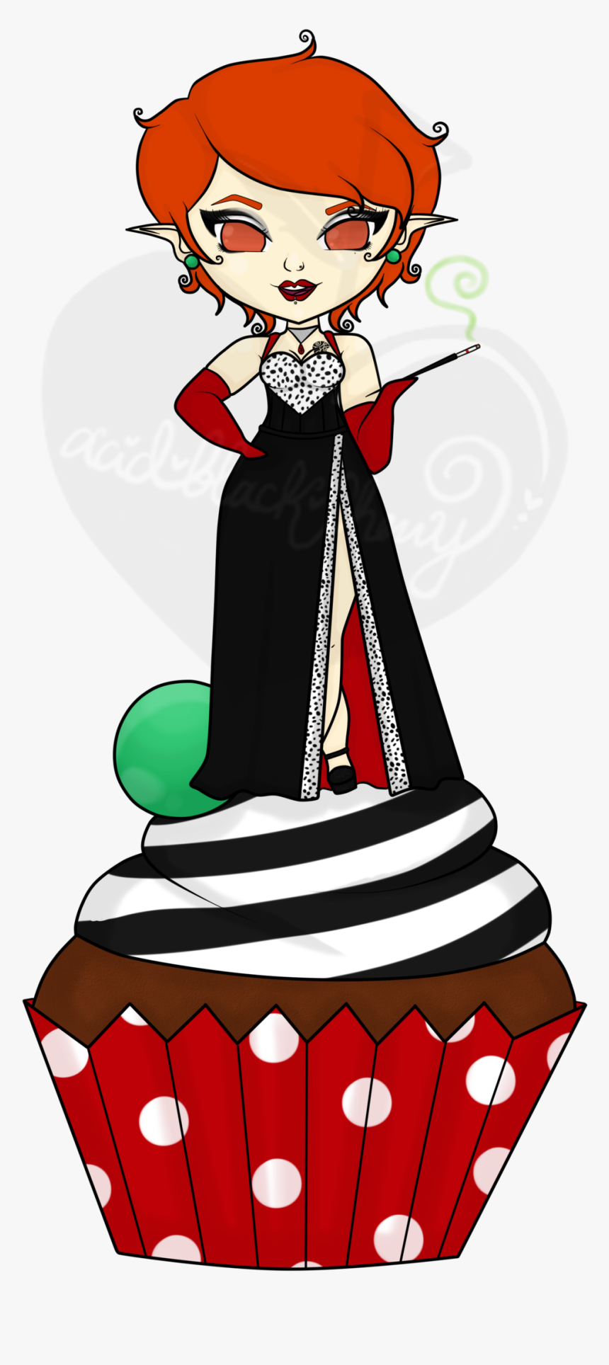 My Oc Elisha Dressed As Cruella De Vil From Disney"s - Cartoon, HD Png Download, Free Download