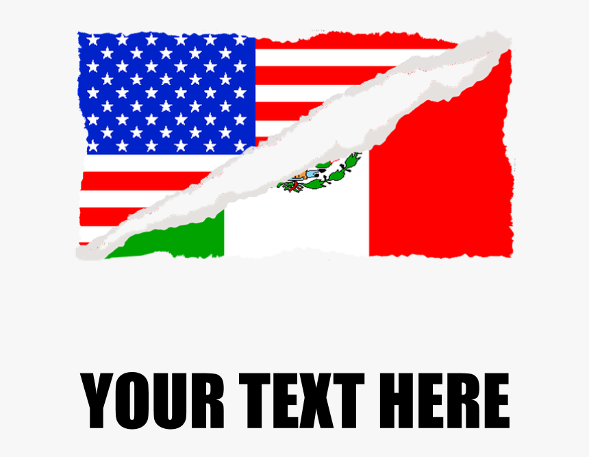 Mexican American Flag Png - Mexican Flag American Flag Clipart, Transparent Png, Free Download