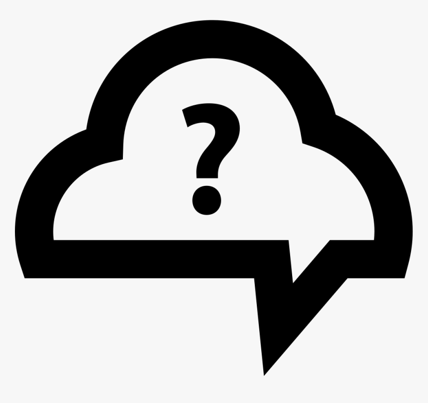 Speech Bubble Cloud With Svg Png Icon Ⓒ - Vector Speech Bubble Question Mark, Transparent Png, Free Download