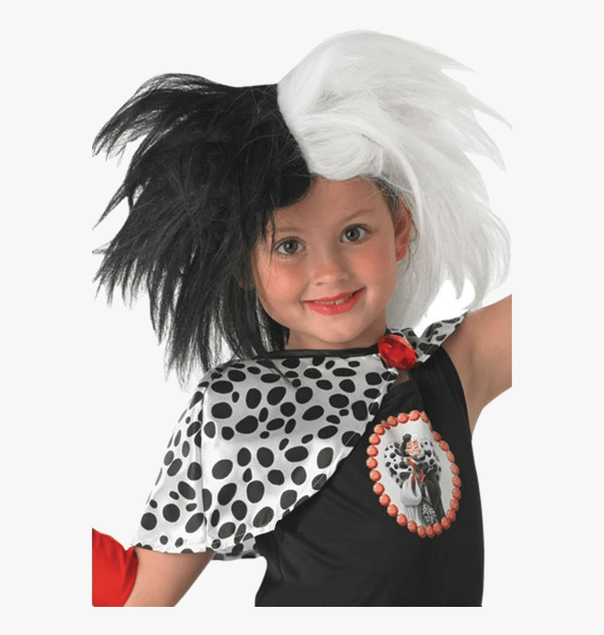 Child Disney Cruella De Vil Wig - Cruella De Vil Fancy Dress, HD Png Download, Free Download