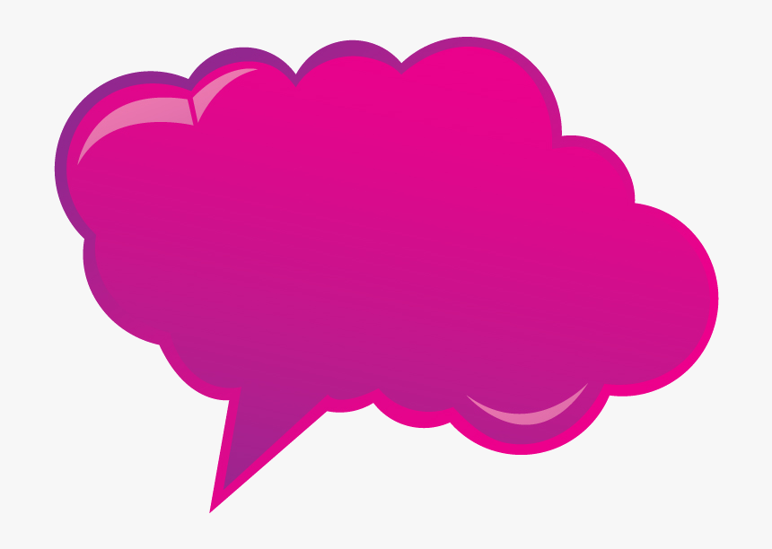Pink Comic Word Bubble, HD Png Download, Free Download