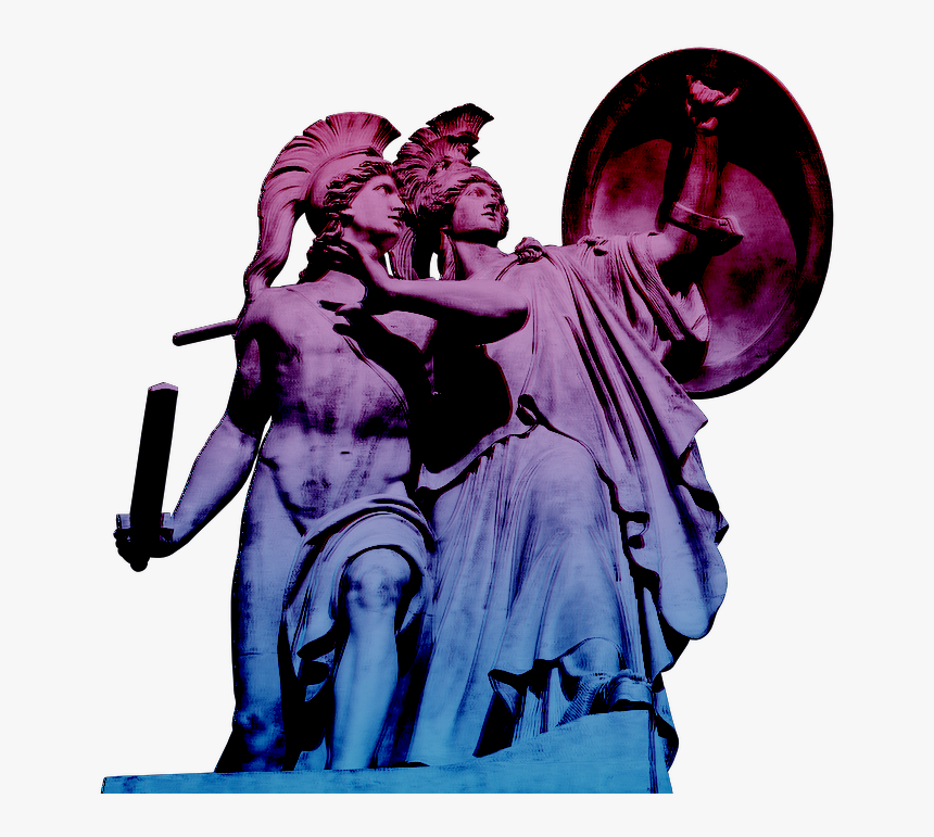 Vintage Statue Vaporwave Aesthetic - Greek God Statues Png, Transparent Png, Free Download