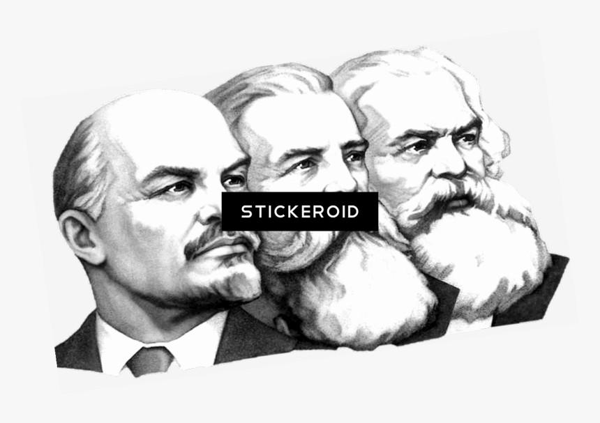 Lenin Drawing Phone - Marx Lenin Engels Vector, HD Png Download, Free Download