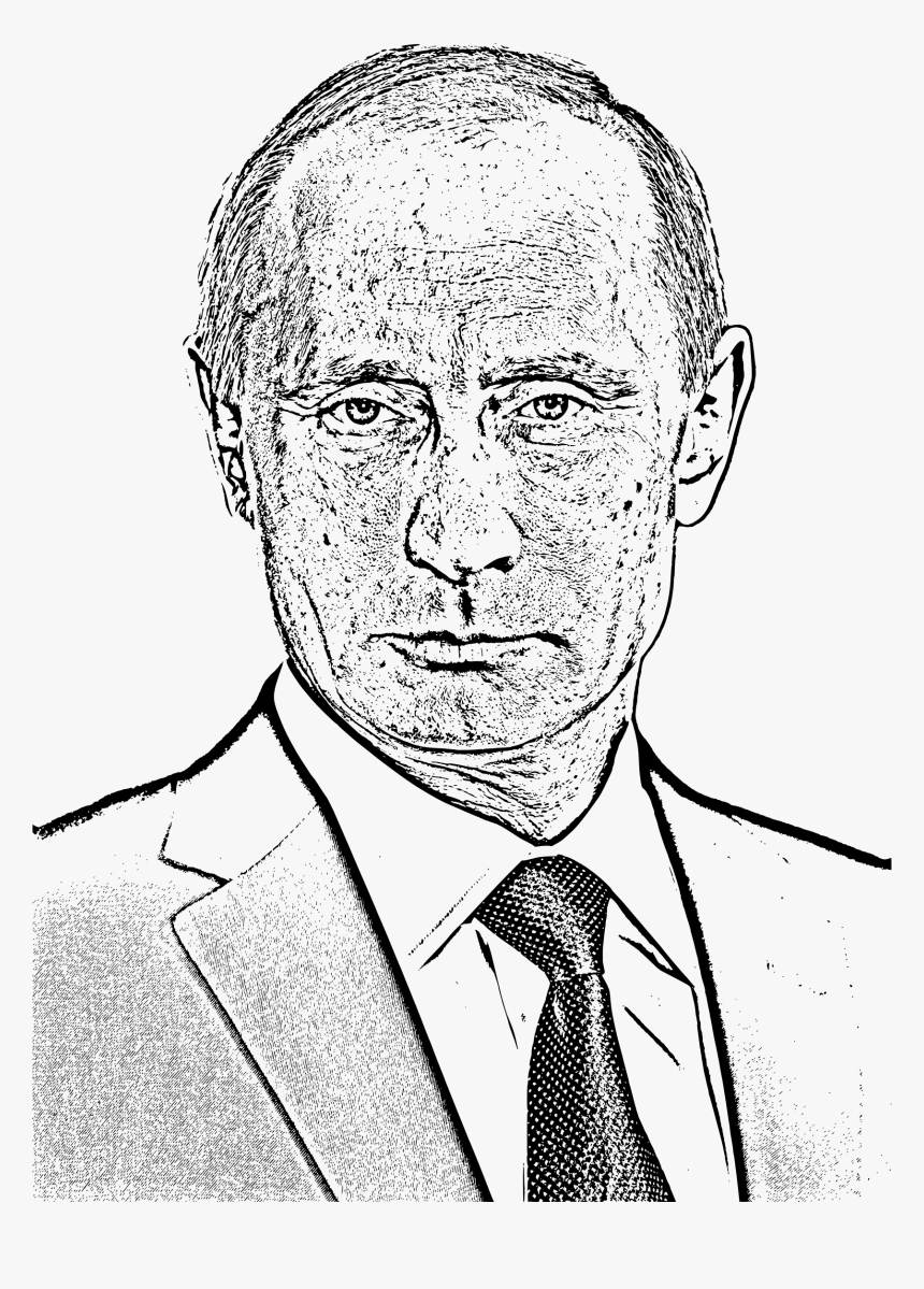 Vladimir Putin Photocopied Face Clip Arts - Putin Black In White, HD Png Download, Free Download