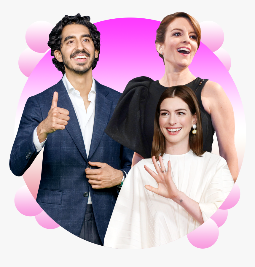 Dev Patel Tina Fey Anne Hathaway, HD Png Download, Free Download