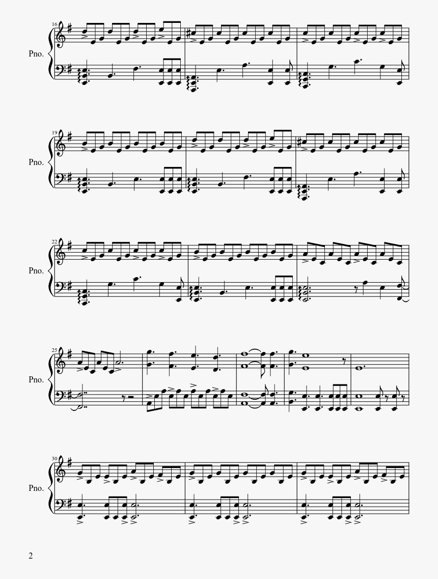 Welcome To The Black Parade Sheet Music, HD Png Download, Free Download
