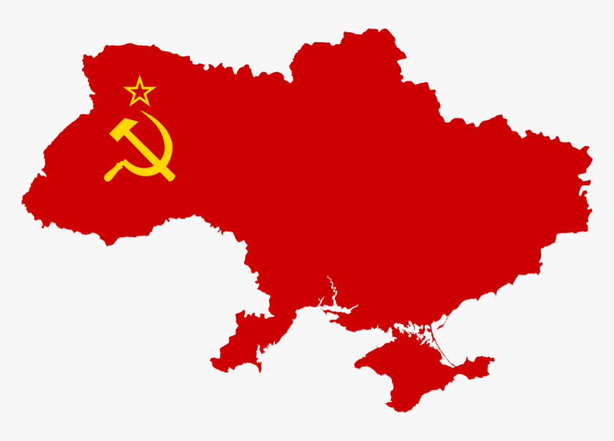 Download This High Resolution Soviet Union Transparent - Ukraine Flag Map, HD Png Download, Free Download