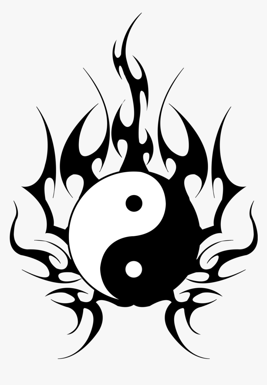 Yinyang Tattoos Clipart Spider, HD Png Download, Free Download