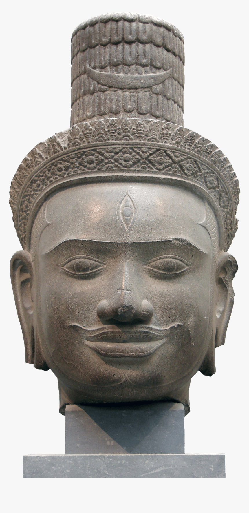 Head Of Shiva, 925 Ce Khmer Art, HD Png Download, Free Download