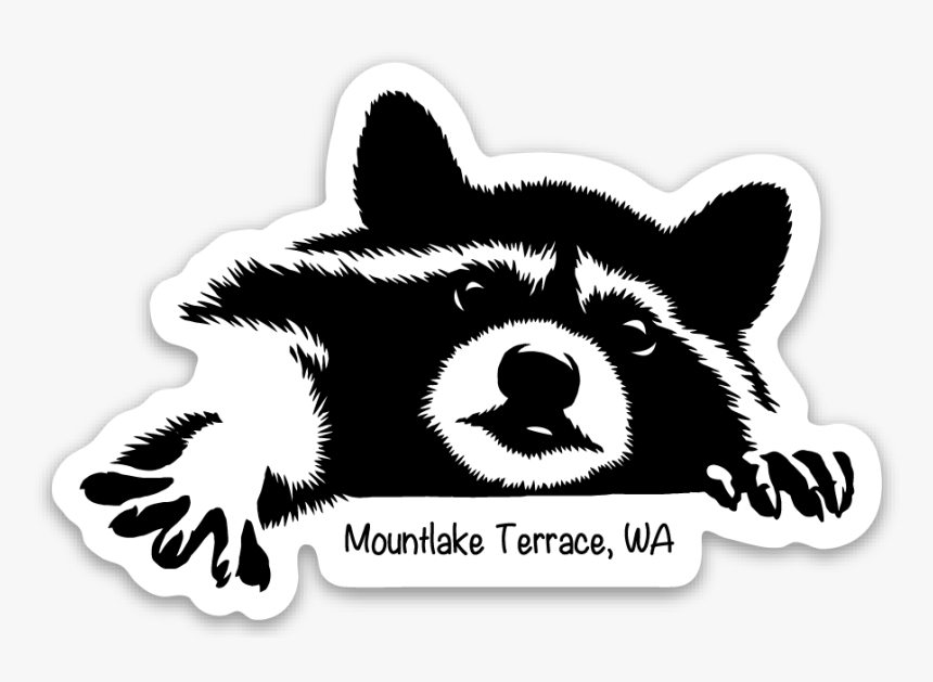 Racoon Clipart Black And White, HD Png Download - kindpng.