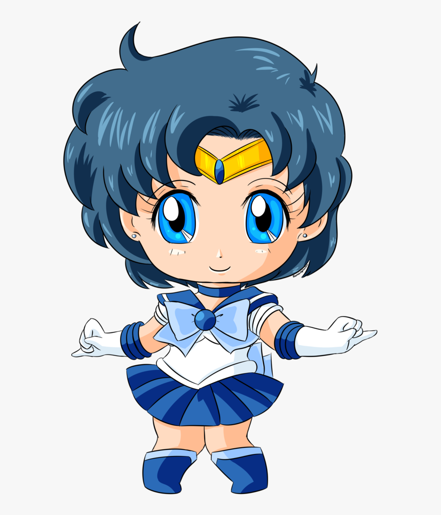 Chibi Sailor Mercury For Katie0513 By Starlightfroggy, HD Png Download, Free Download