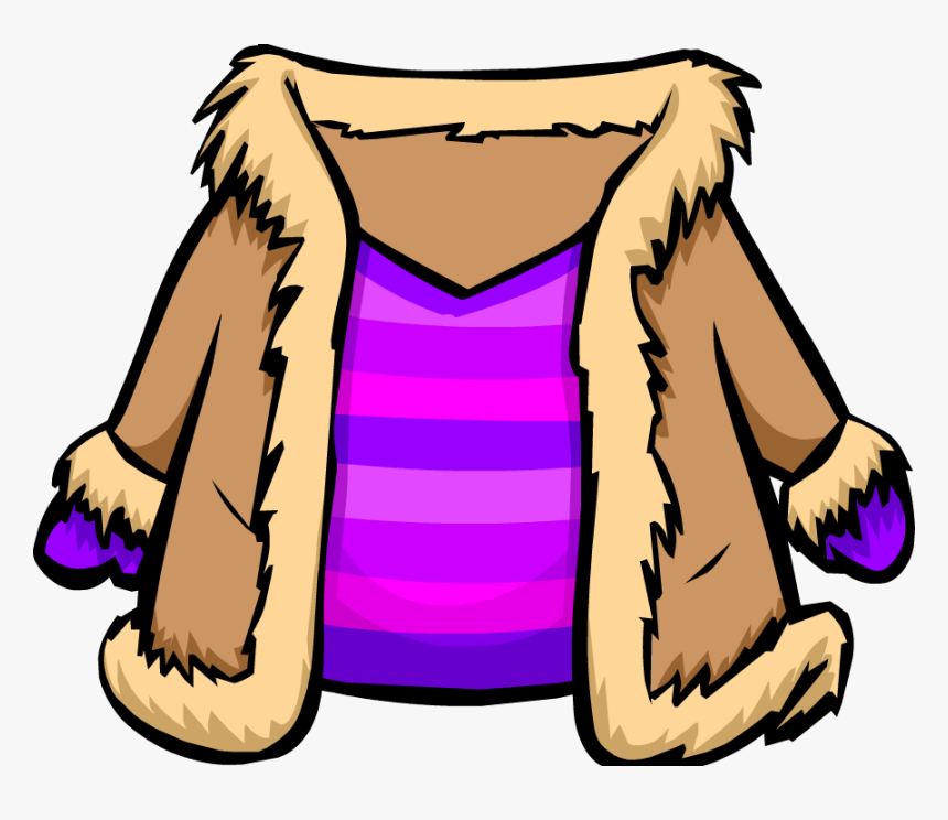 Jacket Clipart Fur Coat - Cartoon Fur Coat Png, Transparent Png, Free Download