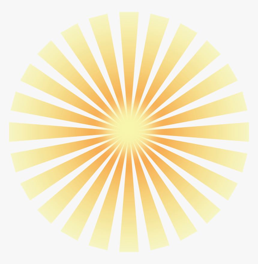 Golden Solar Rays - Sun Rays Vector Transparent, HD Png Download, Free Download