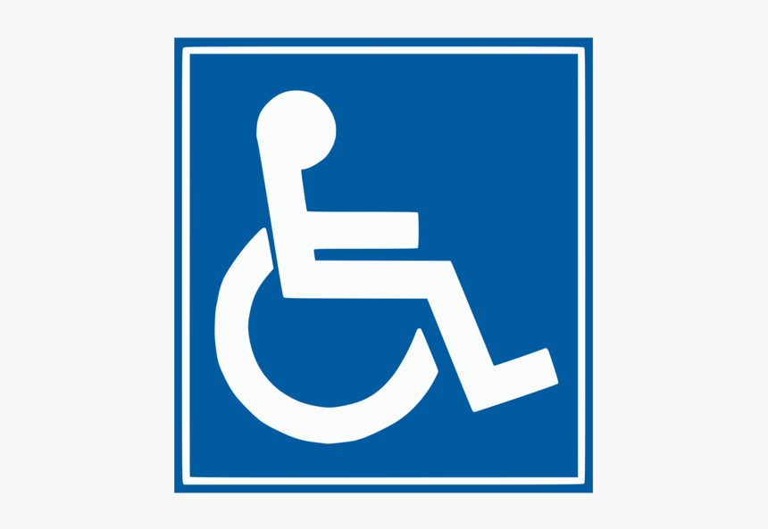 Handicap Parking Sign Vector - Handicap Sign Transparent, HD Png Download, Free Download