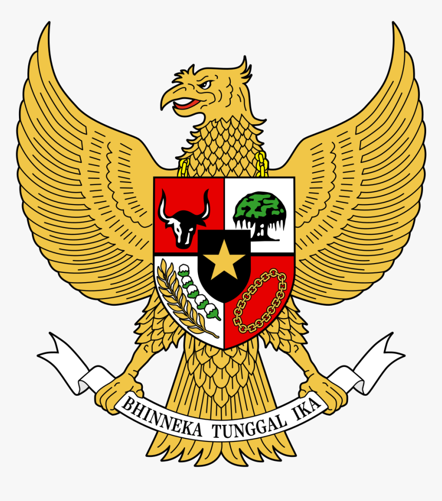 Coat Of Arms Of Indonesia Png Clipart - Indonesia Coat Of Arms, Transparent Png, Free Download