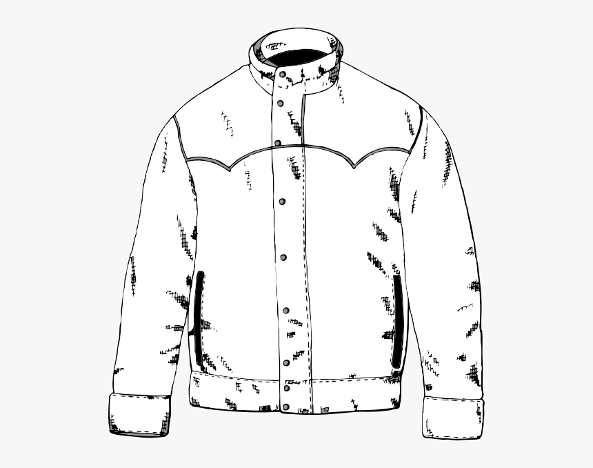Jacket Clip Art - Jacket Png Black And White, Transparent Png, Free Download